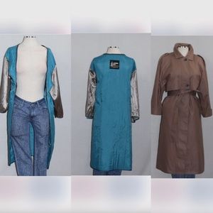 London Fog Double Breasted Trench Coat & Vest